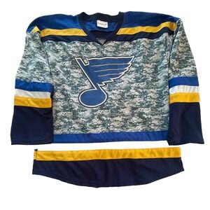 St. Louis Blues Camo NHL Hockey Camouflage Jersey Size XL